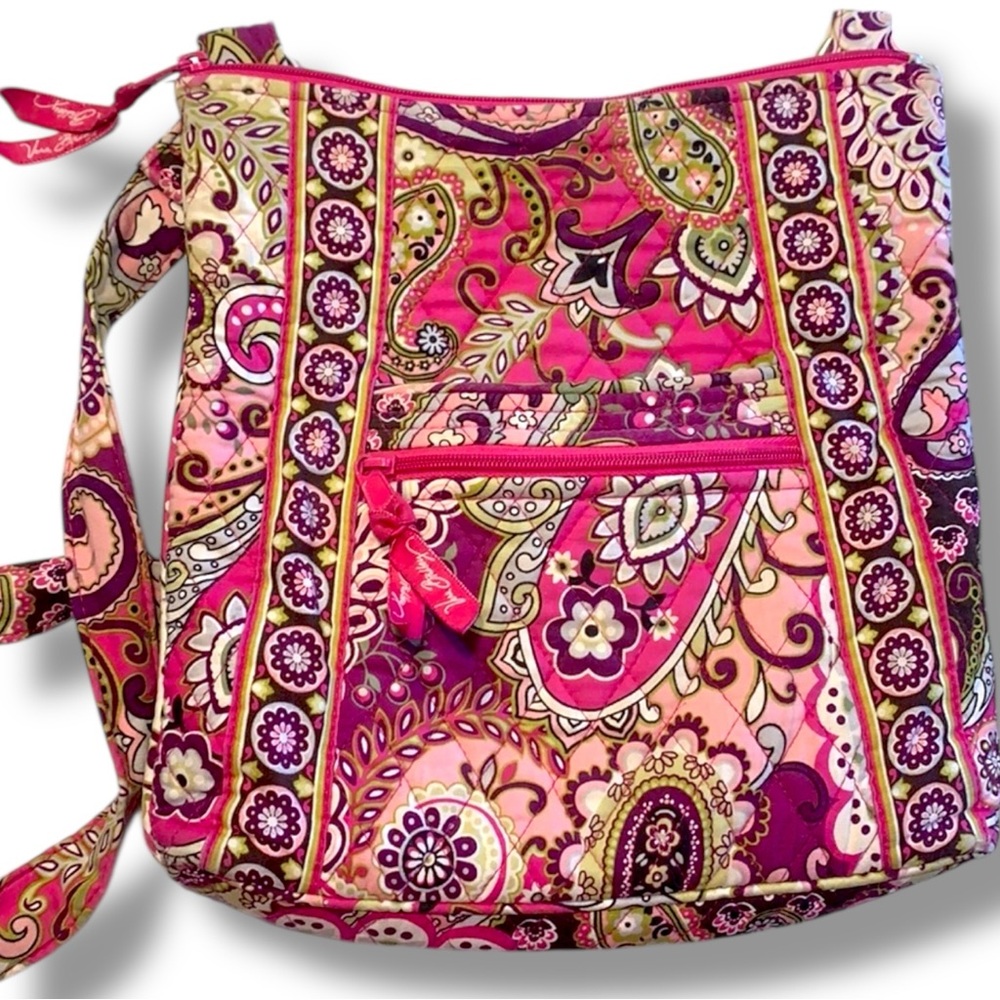 Vera Bradley Very Berry Paisley Quilted Hipster Crossbody Bag Retired